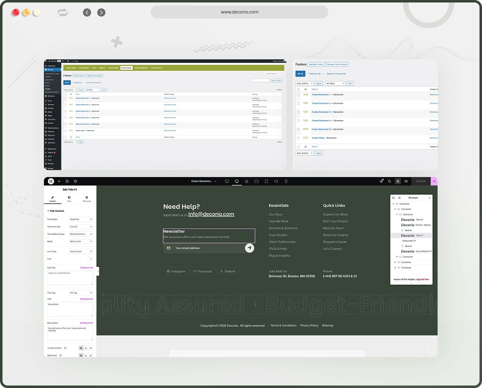 Unlimited Footer Builder with IndividualFooterControl