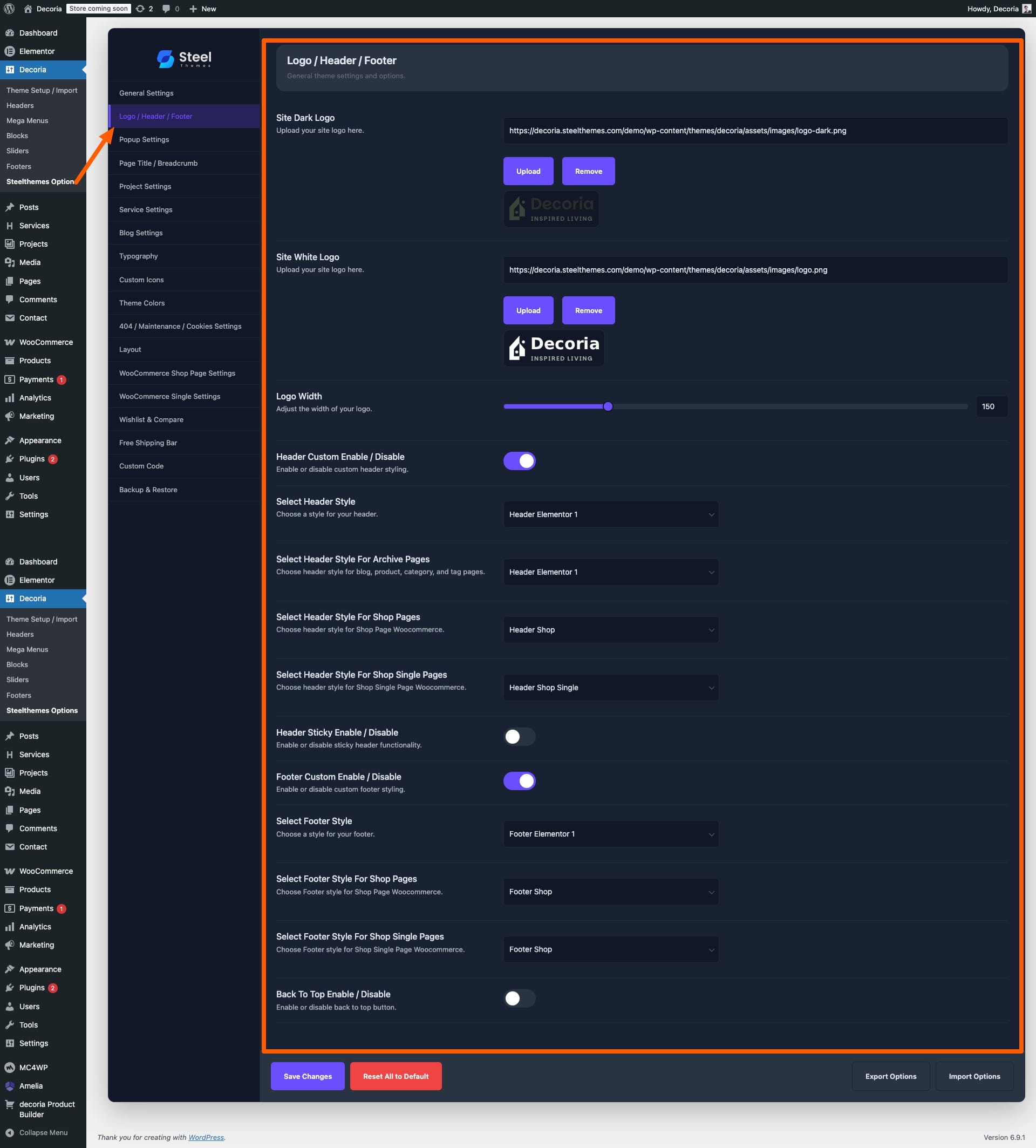 Server configuration